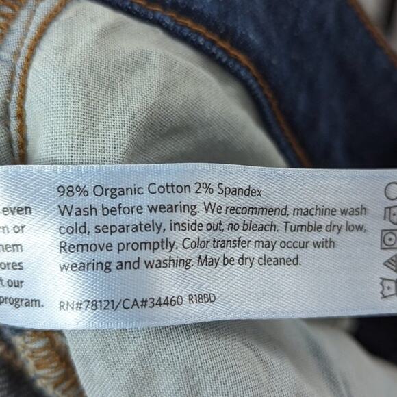 Eileen Fisher Organic Cotton Medium Wash Denim Straight Leg Jeans Size 10 - Picture 8 of 8